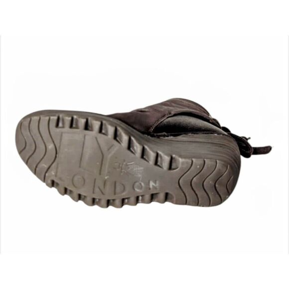 FLY LONDON Yama Brown Suede Wedge Boot Size 39 - Picture 8 of 9